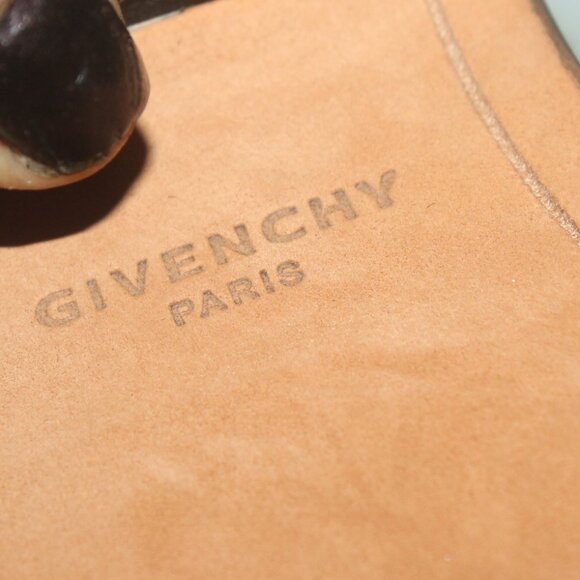 $1550 Givenchy Laura Black Calf Leather Silver Chain Boots Booties - Picture 8 of 9